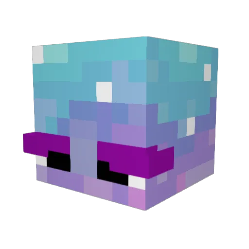 Da1234man Minecraft avatar head, 3D render