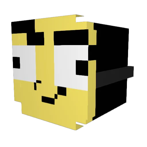 Da1Beanz Minecraft avatar head, 3D render