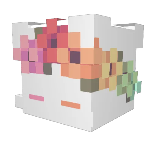 Da2sy Minecraft avatar head, 3D render