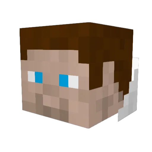 Da3mon Minecraft avatar head, 3D render