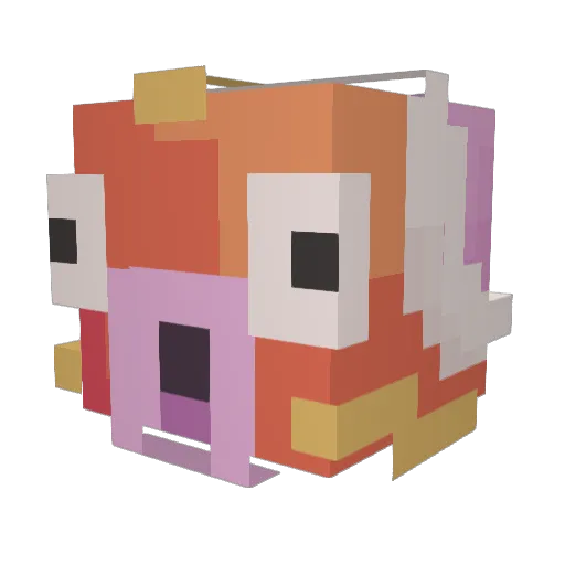Da500coin Minecraft avatar head, 3D render