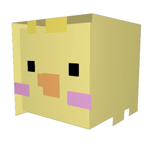 Da66i Minecraft avatar head, 3D render