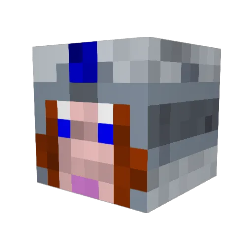Da8 Minecraft avatar head, 3D render