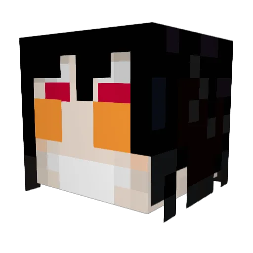 DaAaSwE Minecraft avatar head, 3D render