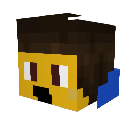 DaAsianMan Minecraft avatar head, 3D render