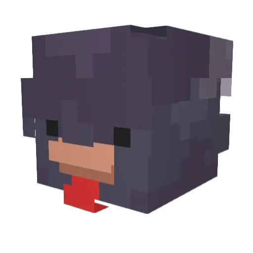 DaBabyBlud Minecraft avatar head, 3D render