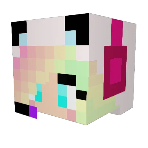 DaBabyCar Minecraft avatar head, 3D render
