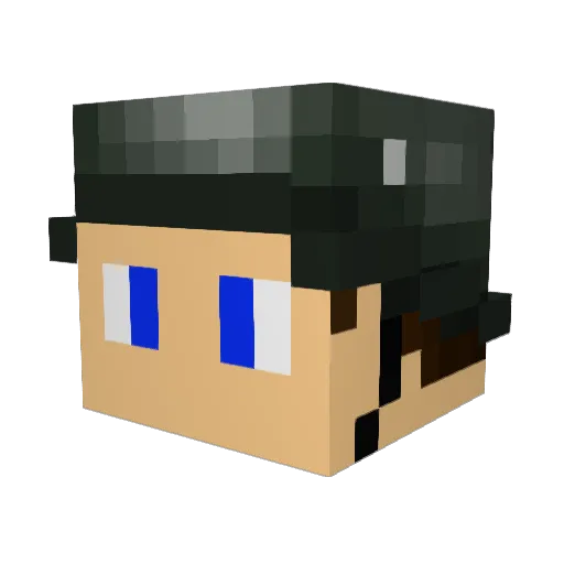DaBabyLover Minecraft avatar head, 3D render