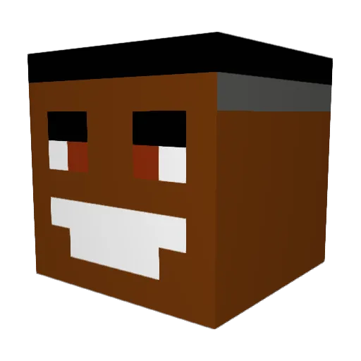 DaBabylessssgo Minecraft avatar head, 3D render