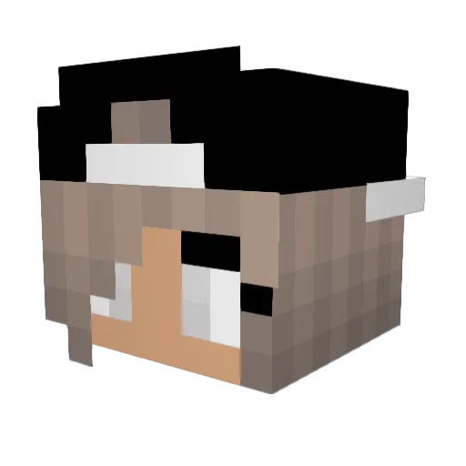DaBagPipes Minecraft avatar head, 3D render