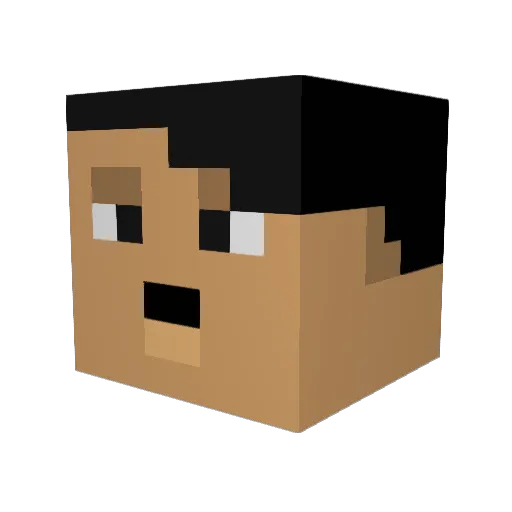 DaBananaLOL Minecraft avatar head, 3D render