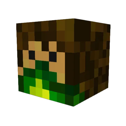 DaBattleAngel Minecraft avatar head, 3D render