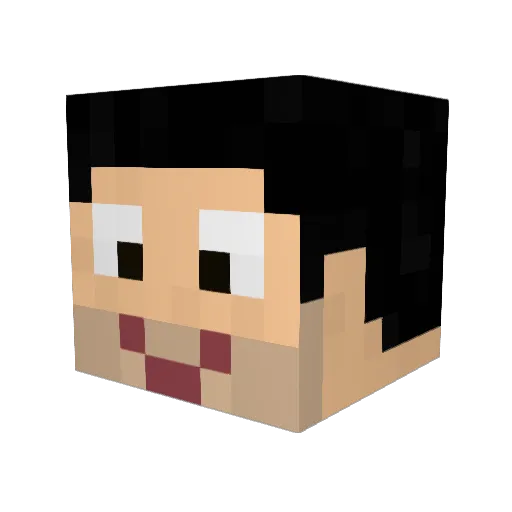DaBean2021 Minecraft avatar head, 3D render
