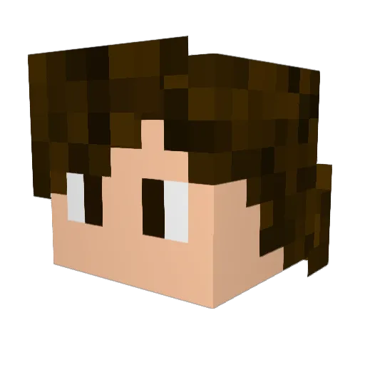 DaBeanJaffa Minecraft avatar head, 3D render