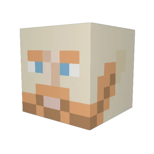 DaBeanMan69 Minecraft avatar head, 3D render