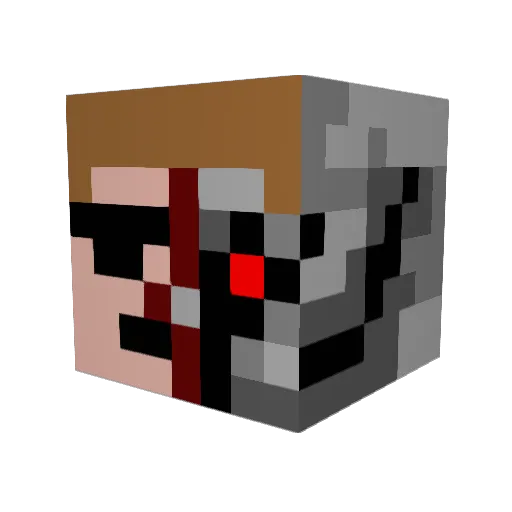 DaBeastMan117 Minecraft avatar head, 3D render