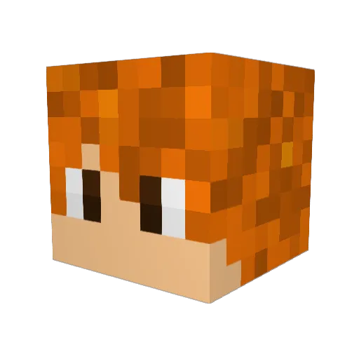 DaBeaster Minecraft avatar head, 3D render
