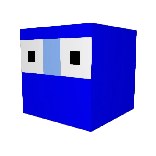 DaBeastlyHippo Minecraft avatar head, 3D render
