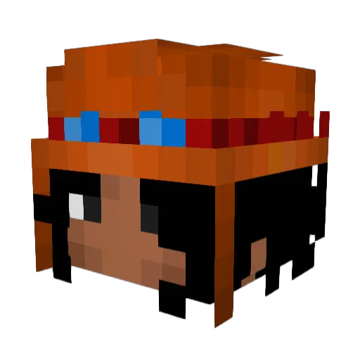 DaBergy Minecraft avatar head, 3D render
