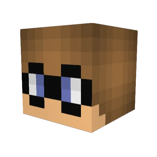 DaBeziBoy Minecraft avatar head, 3D render