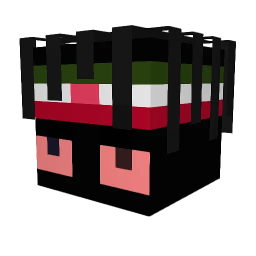 DaBideX Minecraft avatar head, 3D render