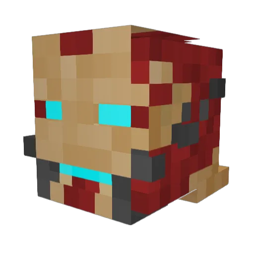 DaBlaN Minecraft avatar head, 3D render