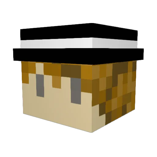 DaBlueBoiz Minecraft avatar head, 3D render