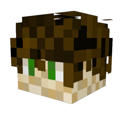 DaBlueBoy7 Minecraft avatar head, 3D render