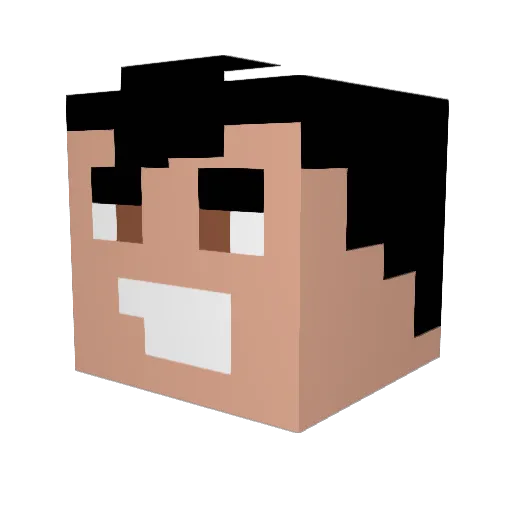 DaBoi1724 Minecraft avatar head, 3D render