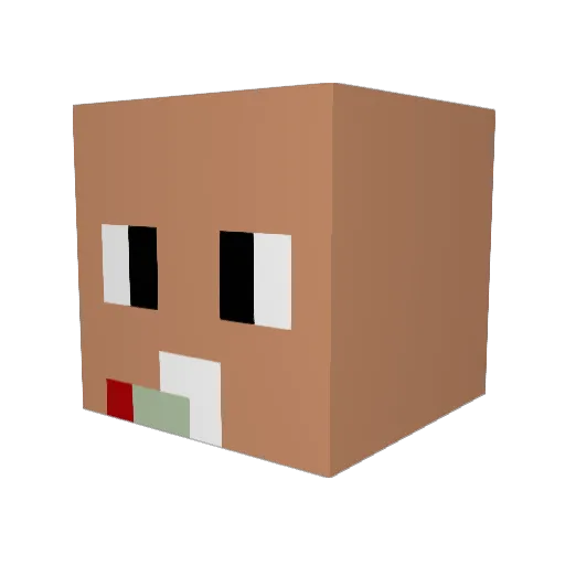 DaBoi69 Minecraft avatar head, 3D render