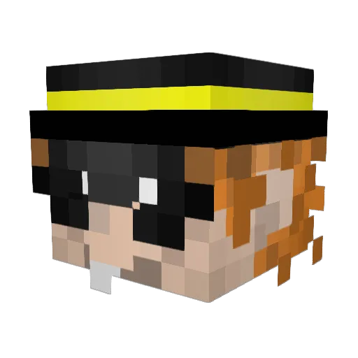 DaBomburg Minecraft avatar head, 3D render