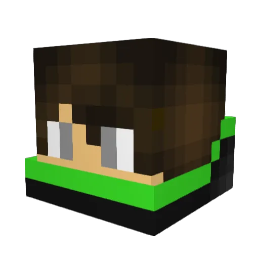 DaBrothas Minecraft avatar head, 3D render