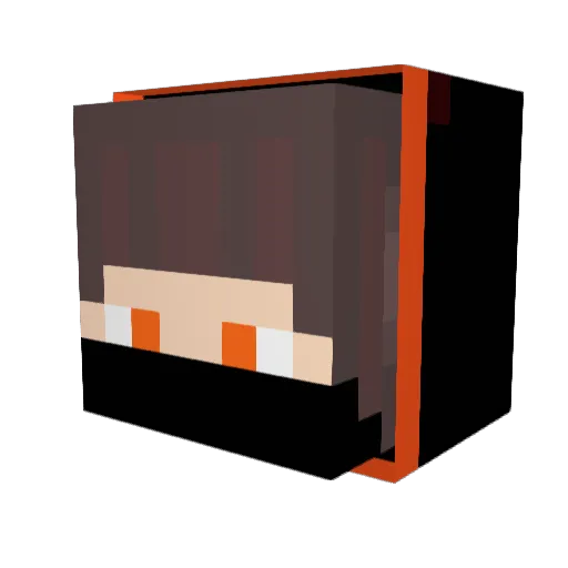 DaBrutus Minecraft avatar head, 3D render