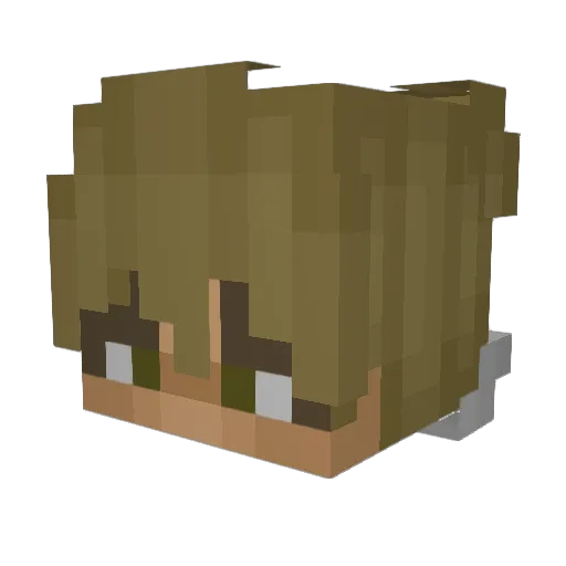 DaCacta Minecraft avatar head, 3D render