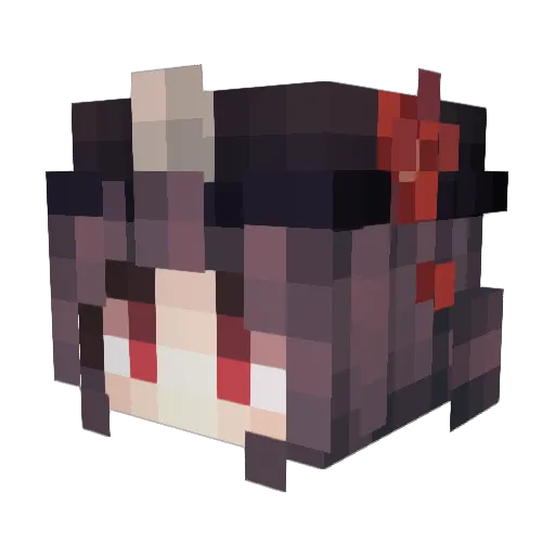 DaCapooo Minecraft avatar head, 3D render