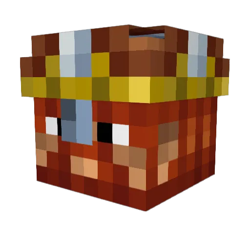 DaChiinK Minecraft avatar head, 3D render