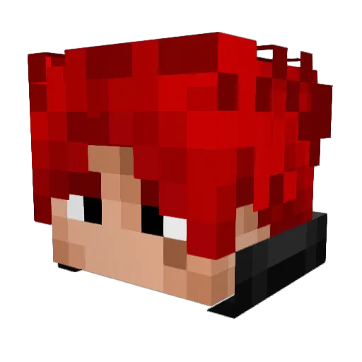 DaChil1Pil1 Minecraft avatar head, 3D render