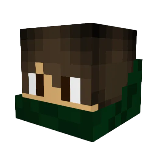DaClaw72 Minecraft avatar head, 3D render