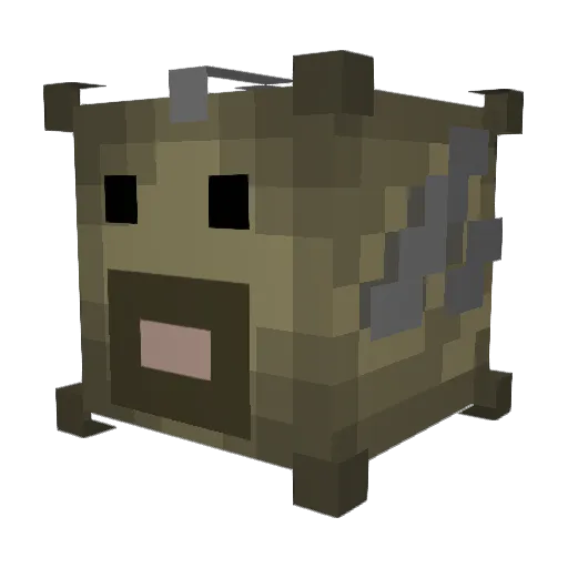 DaCodFather Minecraft avatar head, 3D render