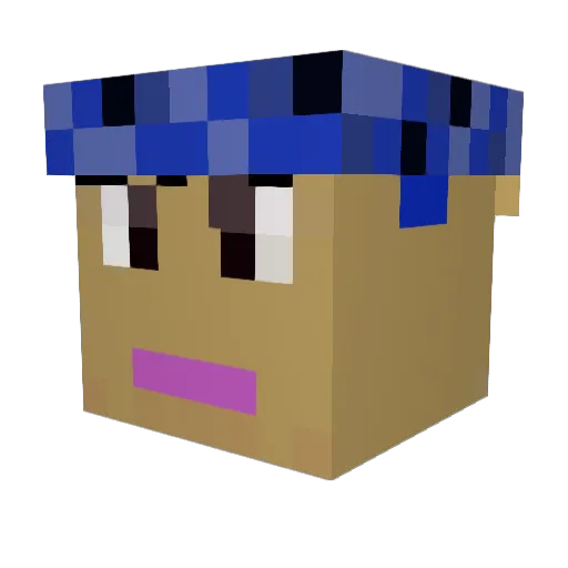 DaCooP13 Minecraft avatar head, 3D render