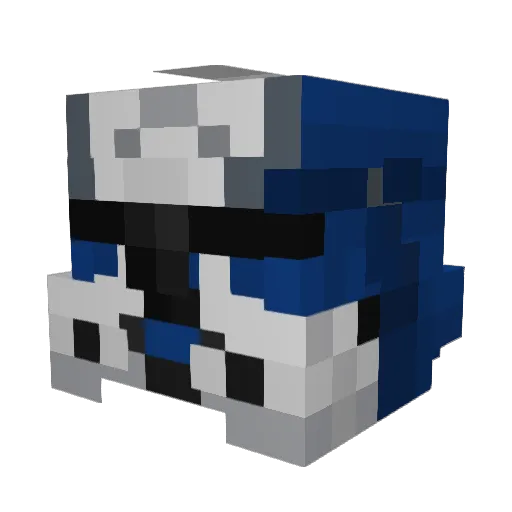 DaCouchPotato Minecraft avatar head, 3D render