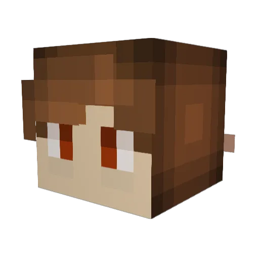 DaCouchPotato_ Minecraft avatar head, 3D render