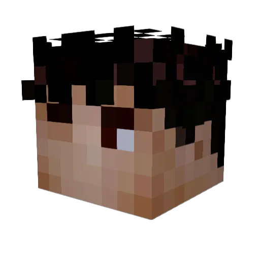 DaCrisp Minecraft avatar head, 3D render