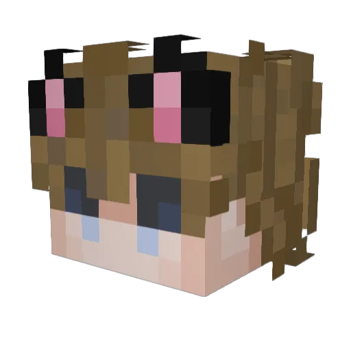 DaDaDaDisco Minecraft avatar head, 3D render