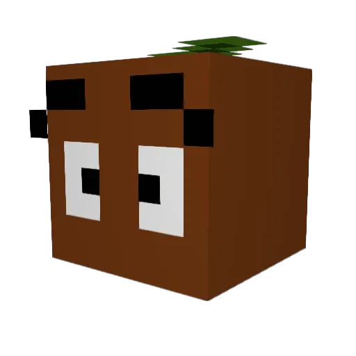 DaDeathBean Minecraft avatar head, 3D render