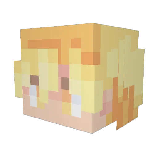 DaDirty Minecraft avatar head, 3D render