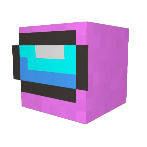 DaDitto Minecraft avatar head, 3D render
