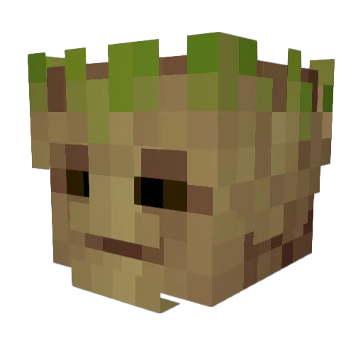 DaDocta Minecraft avatar head, 3D render
