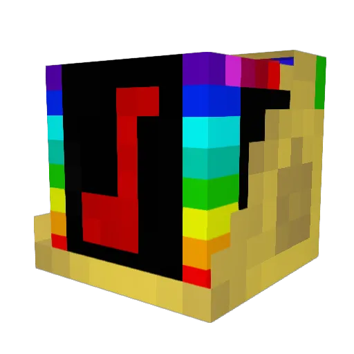 DaDomino Minecraft avatar head, 3D render