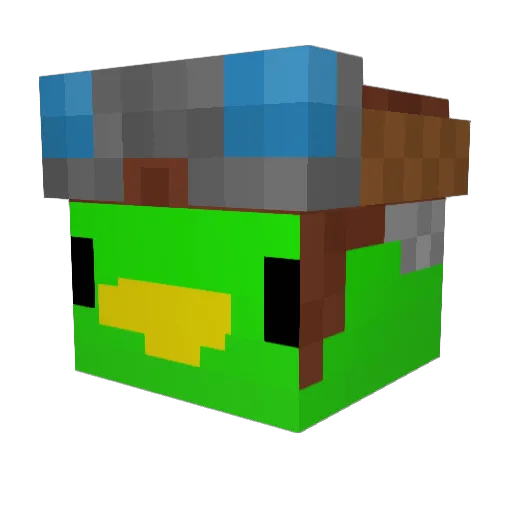 DaDuck27 Minecraft avatar head, 3D render